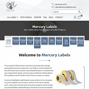 Mercury Labels - Adhesive Labels and Stickers