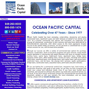 Ocean Pacific Capital-Commercial and Residential Loans, Low Rates!