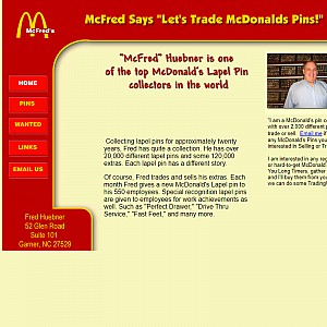McFred the McDonalds Pin Collector