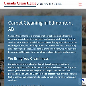 Canada Clean Home, Carpet and Upholstery Cleaning Services in Edmonton Area