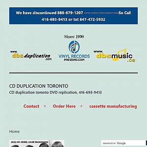 CD duplication toronto DVD replication, dvd manufacturing, DVD CD-ROM duplication Canada music audio