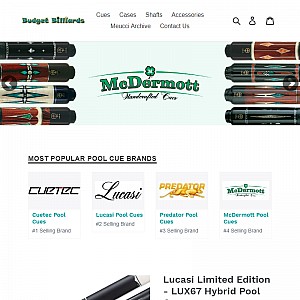 Budget Billiards - Pool Cues - Cue Cases - Billiard Accessories