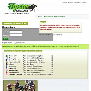 Tipsterchallenge.com - Free Horse Racing Tips and Competition