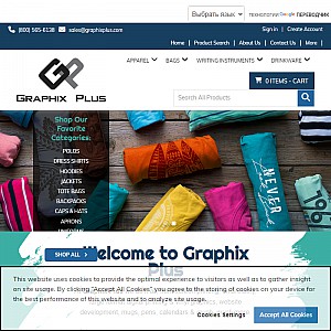 Screen printing, embroidery, web development, and suppliers of promotional products - Graphix Plus