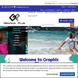 Screen printing, embroidery, web development, and suppliers of promotional products - Graphix Plus