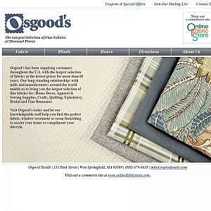 Osgood Textile Company - Internet Fabric Store - 1.866.674.6638