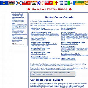 Postal Codes Canada