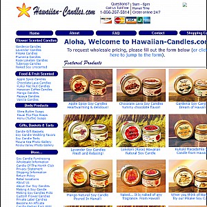 Hawaiian Candles, Soy Candles, Scented Candles