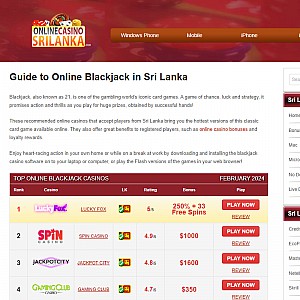 Online Blackjack Casino Sri Lanka