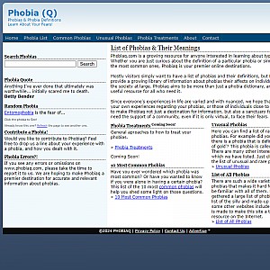 Phobiaq - Phobia Information