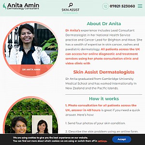 Dr Anita Amin, Dermatology Consultant in Sussex