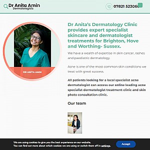 Dr Anita Amin, Dermatology Consultant in Sussex