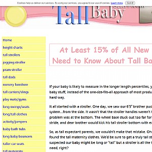 The Unique Tall Baby Stuff, Gear, Gifts and Info, Tall Parents Really Need.