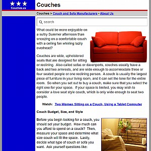 Couches - Overview and Manufacturers