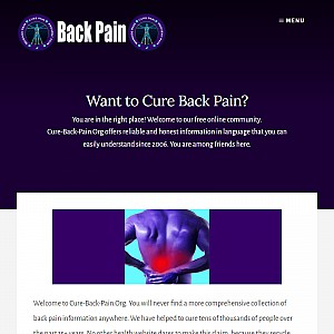Cure for back pain...Honest & Understandable Info On Back Pain.