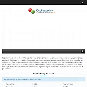 Open Database for IT Interviews & Expert Views - GeekInterview