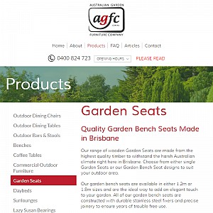 Australian Garden Furniture Co - Garden Seats