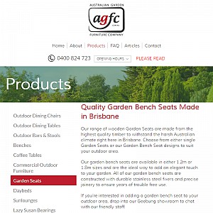 Australian Garden Furniture Co - Garden Seats