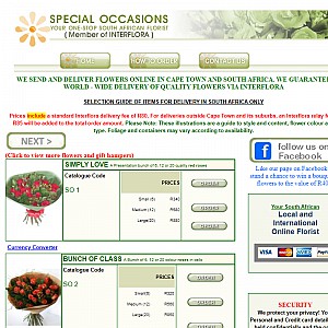 Special Occasions world wide Interflora deliveries