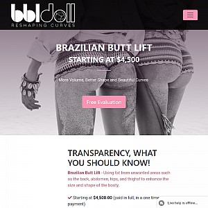 Miami Buttock Augmentation, Brazilian Butt Lift with Fat Transfer.