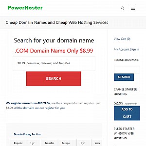Cheap domain name web hosting