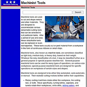 Machinist Tools - Machine Tool Guide