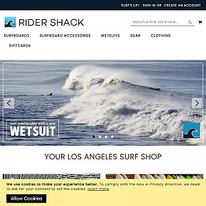 RIDER SHACK Online Surf Shop