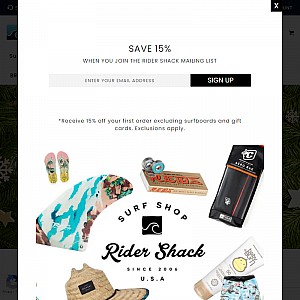 RIDER SHACK Online Surf Shop