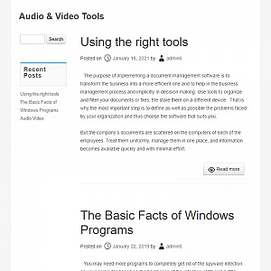 Audio and Video Software Tool Downloads