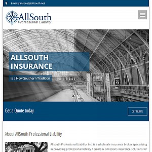 Professional Liability Broker and Underwriter  AllSouth Insurance