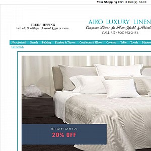 Aiko Luxury Linens - European Bedding, Bath and Table