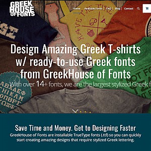 Greek House of Fonts - Specialized Font Lettering Sets