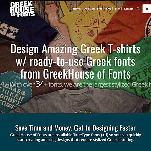 Greek House of Fonts - Specialized Font Lettering Sets