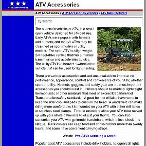 ATV Accessories - All Terrain Vehicles