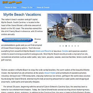 Myrtle Beach South Carolina - Myrtle Beach Hotels, SC Vacations, Rentals