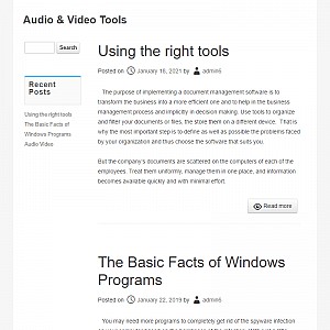 Audio and Video Tools