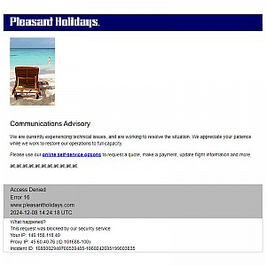 Pleasant Holidays vacation package