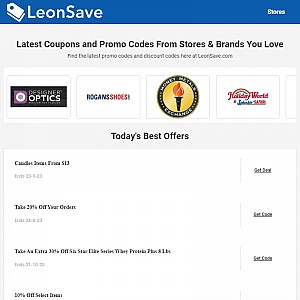 Coupon Codes, Promo Codes, Discounts and Free Shipping For Thousands of Stores LeonSav