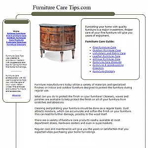 Furniture Care Tips.com