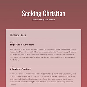 Seeking Christian Singles