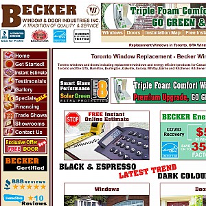 Becker - Online Estimate, Vinyl Windows and Doors, Toronto GTA. Toronto windows and doors.