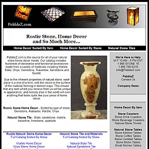 Pebblez.com - Rustic Stone Home Decor And More