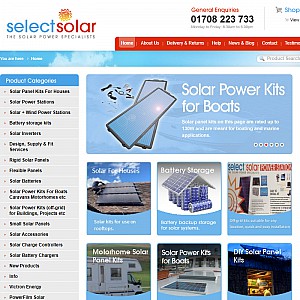 Select Solar Ltd - Solar Panels, Kits, Garden lights, Gadgets.