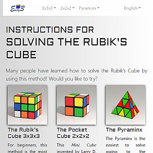 Instructions for solving the Rubik's cube