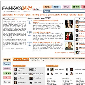 FamousWhy.com - Famous People, Famous Regions and A Lot of Articles