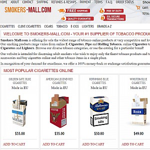 Smokers-Mall.com Store - The Place To Buy Cigarettes