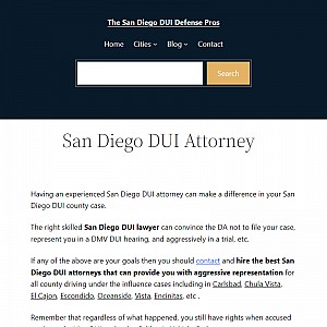 San Diego dui defense