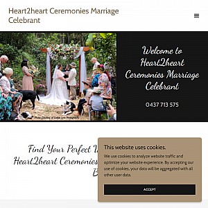Queensland Marriage Celebrant - Heart2heart ceremonies - Mt Tamborine, Brisbane and Gold Coast