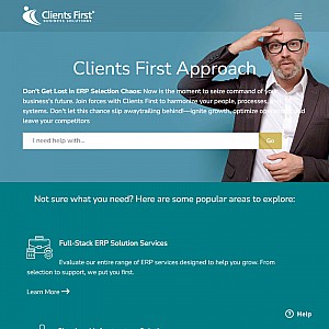 Business, financial and accounting management software systems - Clients First US