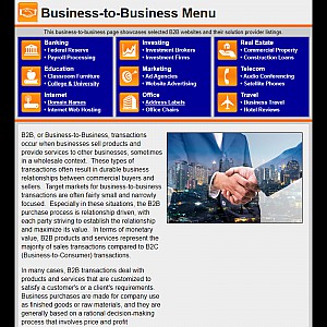 B2B Menu - Business to Business Information